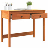 Desk with Drawer Max Brown 100 x 50 x 78 cm Solid Pine Wood 870015