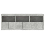 Sideboard with LED Lights Concrete Grey 181.5x37x67 cm 3209005