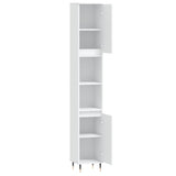 Bathroom Cabinet White 30x30x190 cm Engineered Wood 831524