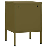 Nightstands 2 pcs Olive Green 35x35x51 cm Steel 3095205