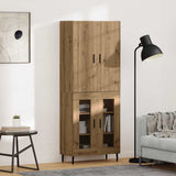 Highboard 2 pcs Old Wood 69.5 x 34 x 180 cm Engineered Wood 3403184
