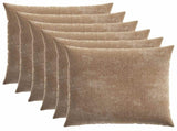 Cushion Cover 6 pcs HEERLEN Brown 80 x 80 cm Chenille Fabric 913630