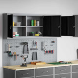 Tool Cabinet Set with Shelf 5 pcs Black Powder-Coated Steel 3321400