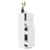 Apothecary Cabinet White 30x41x118 cm Engineered Wood 855160