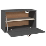 Wall Cabinet Grey 60x30x35 cm Solid Wood Pine 818352