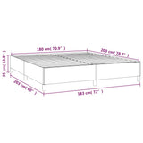 Bed Frame without Mattress Dark Grey Super King Velvet 349885