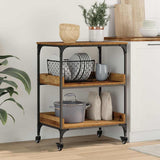 Kitchen Trolley Old Wood 60 x 41 x 80.5 cm Engineered Wood 883029