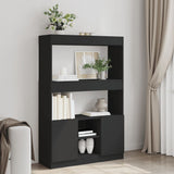 Highboard Black 92x33x140 cm Engineered Wood 3309610