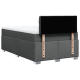 ZNTS Box Spring Bed with Mattress Dark Grey 120x200 cm Fabric 3285863