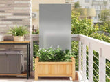 Garden Privacy Screen Silver 50 x 140 cm Galvanised steel 876292