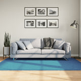 Rug OVIEDO Short Pile Turquoise 140x200 cm 375601