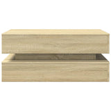 Coffee Table with LED Lights Sonoma Oak 90x50x40 cm 839863