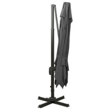 Cantilever Garden Parasol with Double Top 300x300 cm Anthracite 312372