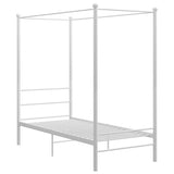 Bed Frame White Powder-coated metal Single Tough Bed Frame 325055