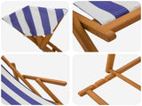 Deck Chair 2 pcs 3 Position Solid Eucalyptus Wood 3407817
