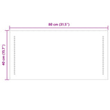 LED Bathroom Mirror Transparent 40 x 80 cm Tempered Glass 42045778