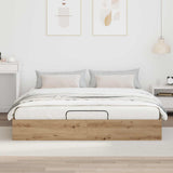 Ottoman Bed Frame with Storage Artisian Oak 203 x 160 x 25 cm 3409220