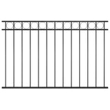 Fence Panel ASSEN Steel 1.7x1 m Black 146317