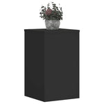 ZNTS Plant Stands 2 pcs Black 30x30x50 cm Engineered wood 852916