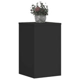 ZNTS Plant Stands 2 pcs Black 30x30x50 cm Engineered wood 852916