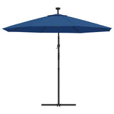 Cantilever Garden Parasol Azure Polyester fabric, Steel pole 47137