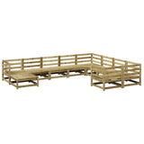10 Piece Garden Sofa Set Impregnated Wood Pine 3299639