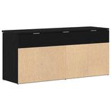 Shoe Bench Black Oak 102x30.5x45 cm Engineered Wood 859137