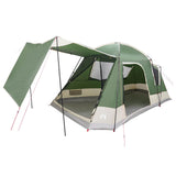 Cabin Tent with Roof Green 8-Person Polyester and Steel 42028575