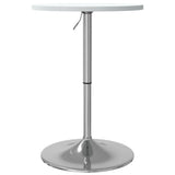 ZNTS Bar Table White 50x50x90 cm Engineered Wood and Chromed Steel 4007192