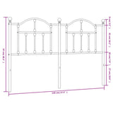 Metal Replace Headboard Black 140 cm 353472