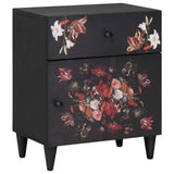 Bedside Table Multicolour 50 x 33 x 60 cm Solid Mango Wood 4018708