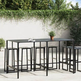 Bar Table Black 200x100x110 cm Powder-coated Steel 3301419