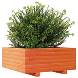 Garden Planter Wax Brown 60x60x26.5 cm Solid Wood Pine 847300