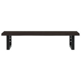 Basin Shelf Wall Mounted Steel and Solid Wood Oak 3302585