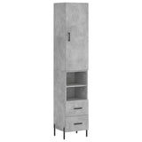 Highboard Concrete Grey 34,5x34x180 cm Engineered Wood 3198925