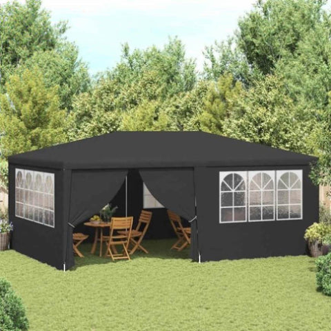 Professional Party Tent with Side Walls 4x6 m Anthracite 90 g/m 48537