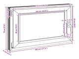 Basement Window RISOR 80 x 70 cm PVC and Glass Anthracite 42047324