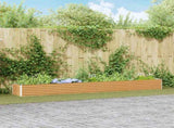 Garden Raised Bed Light Brown 390 x 50 x 36 cm Galvanised Steel 42017346