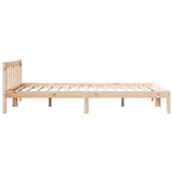 Extra Long Bed Frame without Mattress 160x210 cm Solid Wood Pine 852436