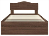 Bed Frame with Headboard Brown Oak 90 x 200 cm Solid Pine Wood 3412949