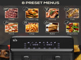 8L Dual Basket Air Fryer, 8-in-1 Air Fryer Oven with Digital Display, Visible, Timer, Preheat for T3398P329930