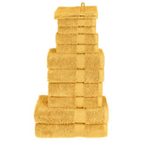 12 Piece Premium Towel Set SOLUND Gold 600 gsm 137576