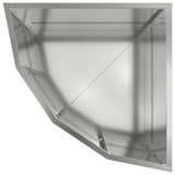 Corner Planter Silver 45 x 45 x 35 cm Galvanised steel 883652