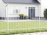 Garden Fence 2 pcs White 3.4 x 0.8 m Powder-coated Steel 3334044