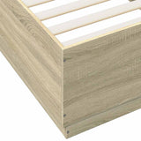 Bed Frame without Mattress Sonoma Oak 100x200 cm 3209718