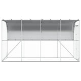 Against Wall Chicken Coop Silver 400 x 200 x 215 cm 3434736