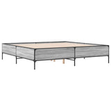 Bed Frame without Mattress Grey Sonoma 180x200 cm Super King 3279785