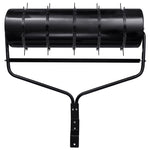Garden Lawn Roller Pull with Aerator Clamps Black 63 L Iron 3308005