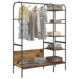 Clothes Rack with Shelf Brown 120 x 44 x 160 cm Engineered Wood 868449