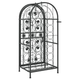 Wine Rack for 33 Bottles Black 45x36x100 cm Wrought Iron 358369